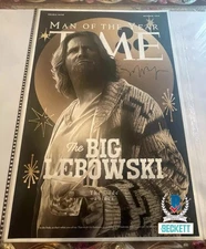 JEFF BRIDGES SIGNED POSTER  THE BIG LEBOWSKI POSTER BECKETT FINE ART