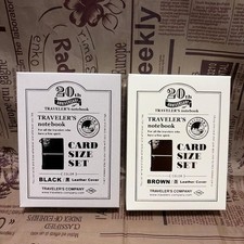 set of Black and Brown Traveler's Notebook Card Size 20th Anniversary Set New