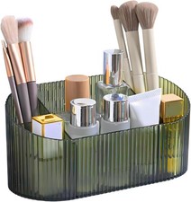 Large Capacity Makeup Brush Holder,5 Slot Makeup Brush Holder,Vintage striped