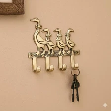 Beautiful Brass Mother and Baby Geese Wall Hook Multipurpose Wall Hooks