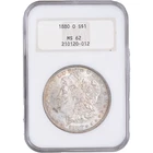 1880-O $1 Morgan Silver Dollar ~ NGC MS 62 - Old Fatty Holder