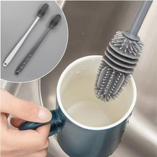 Long Handle Silicone Bottle Brush for Cleaning Narrow Neck Vases Sports Water