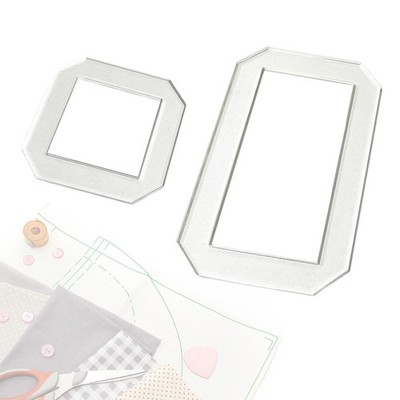 2 Stück Quiltvorlagen Transparent Lineale Geometrisch Praktisch Acryl Rechteck