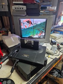 TESTED & WORKING NEO GEO AES CONSOLE SYSTEM DAMAGED FOR PARTS OR REPAIR  #H11