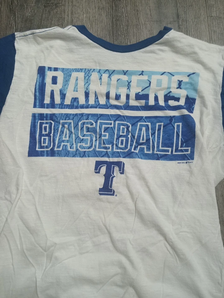 Camisa New Era Texas Rangers Feminina Média Branca Azul MLB Leve Conforto - Imagem 2 de 4