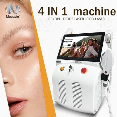 Mecavie 4IN1 RF DPL Diode Pico Laser Hair Tattoo Skin Rejuvenation Salon Machine