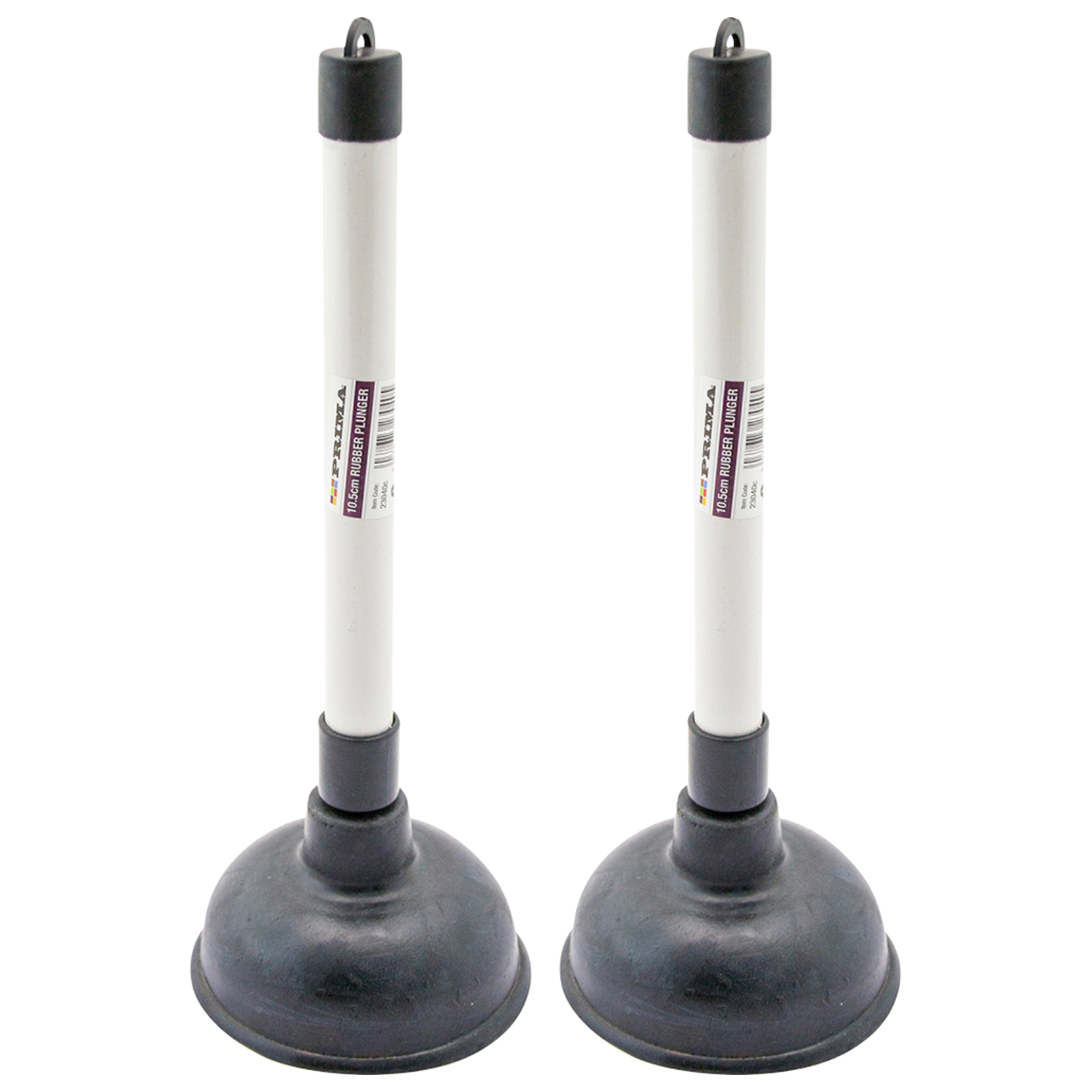 Prima 2x Rubber Sink Plunger 10.5cm Drain Unblocker Toilet Bath Shower Tool