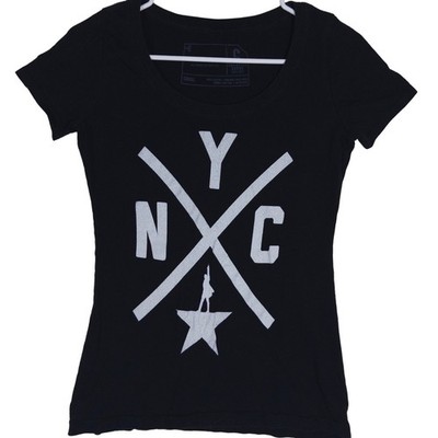 Hamilton T-Shirt Small Womens NYC Broadway Musical Graphic Tee Black