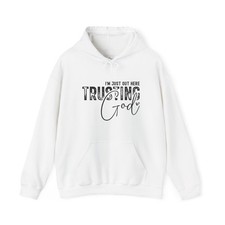 Trusting God script faith hoodie  Religious Christian sweatshirt