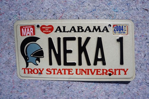 Targa Vanity ALABAMA 2004 - NEKA 1 - Università Statale Troy - Foto 1 di 3
