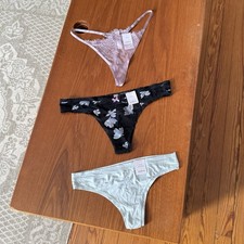 NEW Auden Women s Thongs Panties Underwear, 3 Pair - Size Large