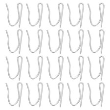 58Pcs Curtain Hooks, Rustproof Offset Pin-on Drapery Hanging Hooks, Silver