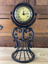 Tianguan Mantel Table Shelf Desk Roman Numeral Clock Metal M2000A No 010 Jewels