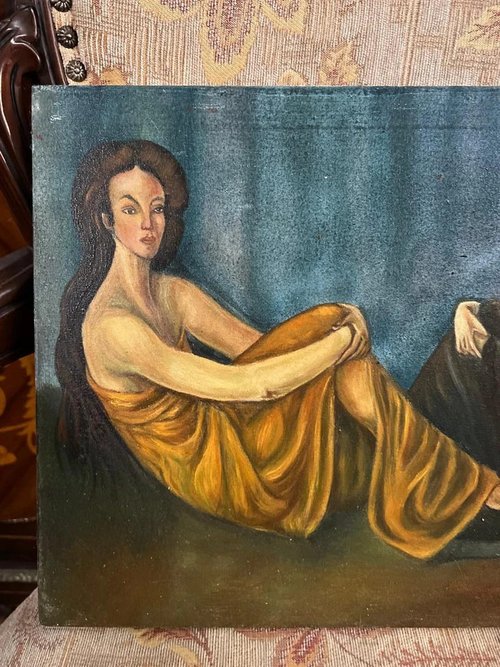 Leonor Fini - Amazing oil canvas painting - Stamped - signed - A1 - Image 3 of 4