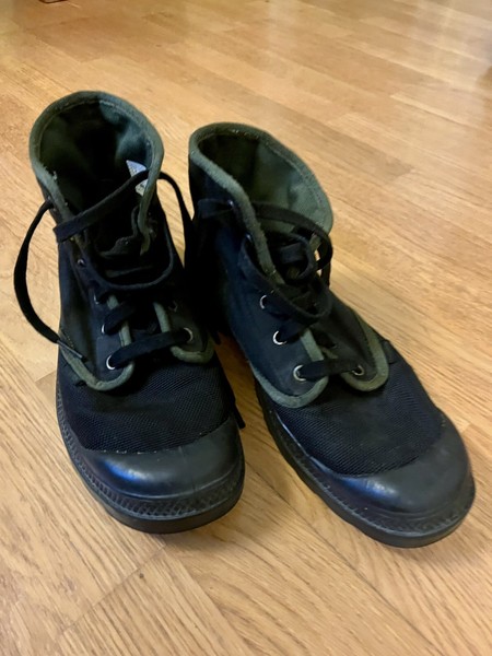 Palladium Canvas Black Boots Size 42
