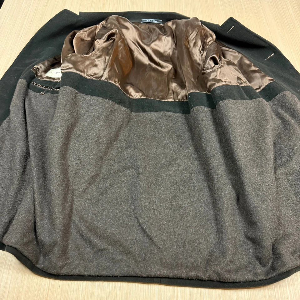 Joseph Abboud Vintage Wool Overcoat size 46 R Dressy Coat Made in Italy 90s mens - Image 3 of 4