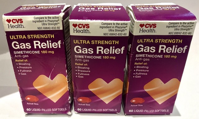 CVS Ultra Strength Gas Relief 60 Liquid Softgels (Lot Of 3