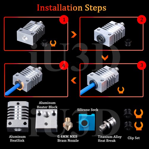 Swiss All Metal Hotend Kit for Creality CR-10/10S/S4/Ender 3/V2/Pro/Ender 5/Plus - Picture 7 of 22