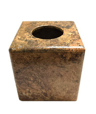 NEW BROWN,TAN BEIGE NATURAL MARBLE STONE NAPKIN BOX HOLDER