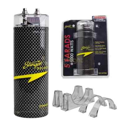 Stinger Select SSCAP5M 5 Farad Power Capacitor 12V Car Stereo Digital Power Cap