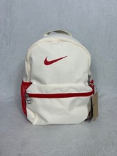 Nike, Kid's Cream + Red Printed Logo Backpack, 11 Litres - Brand New