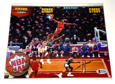 BAM BOX LEXCLUSIVE NBA JAM 8x10 HANDSIGNIERT VON TIM KITZROW MIT BECKETT C.OA