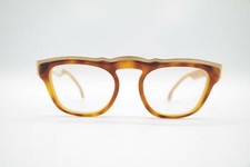 Vintage Lagerfeld 4603 Brown Gold Oval Glasses Eyeglass Frame NOS
