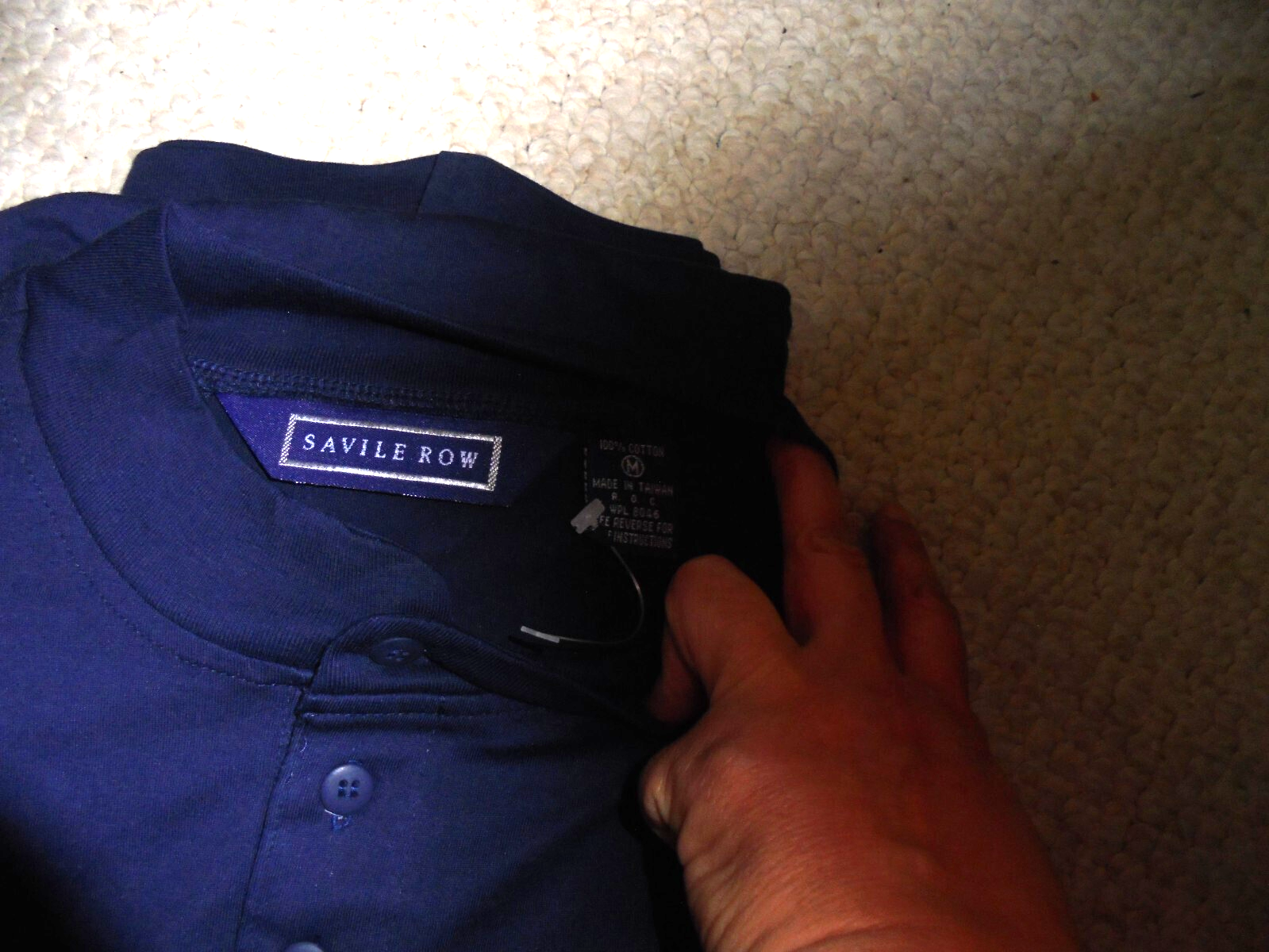 FILA Vintage Savile row lounge set camicia Henley con pantaloni taglia media blu navy