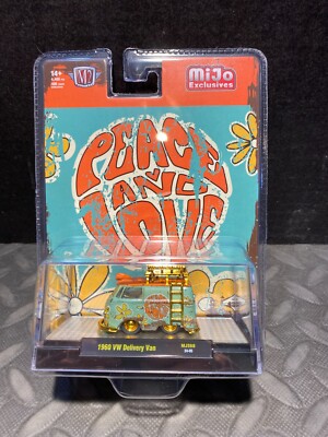 1/64 M2 MIJO EXCLUSIVES 1960 VW VOLKSWAGEN STUBBY DELIVERY PEACE &LOVE CHASE CAR