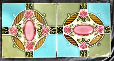 6'' x 6'' Ceramic Glazed tile Porcelain Brick Collection Display décor England Q2