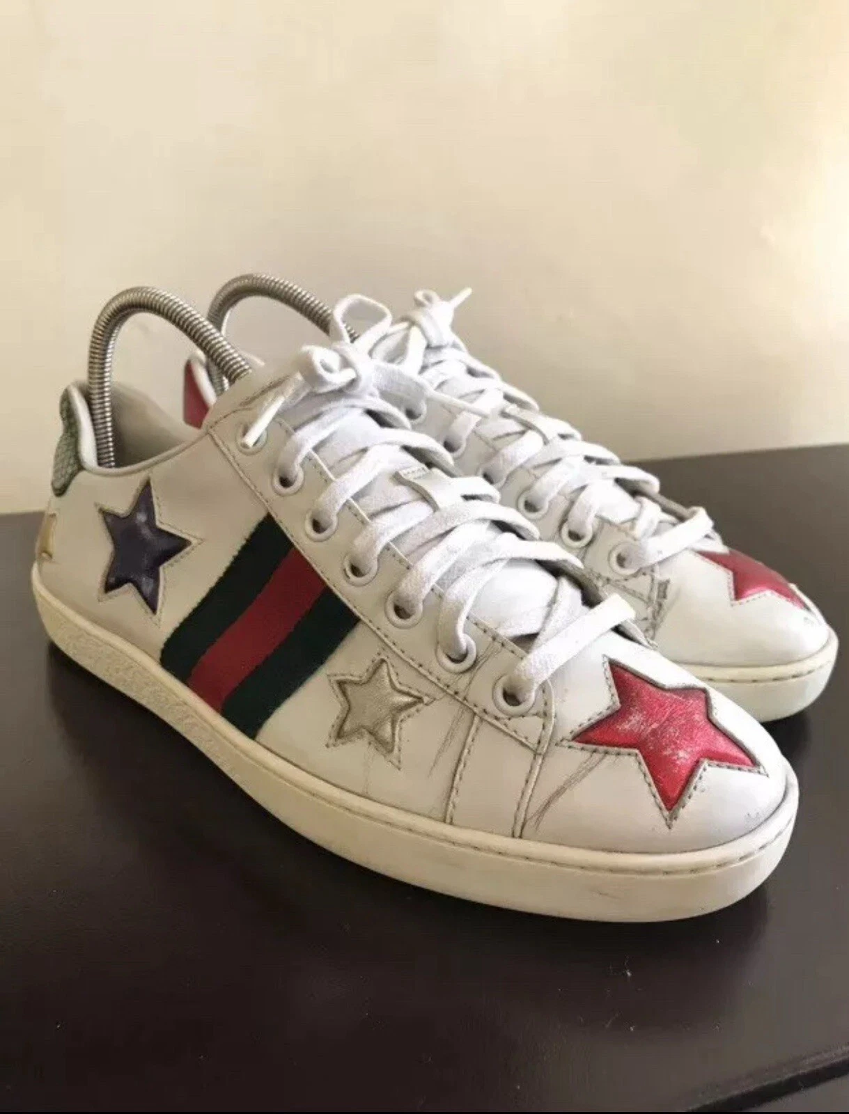 Baskets Gucci en veau Ayers Web Star brodées Ace EU 36    US 5,5