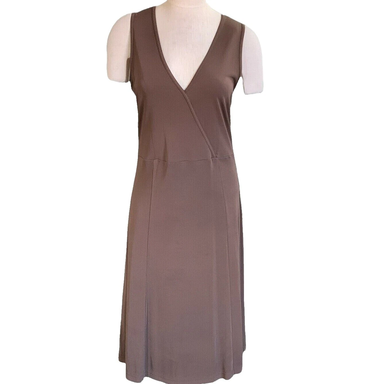 Eddie Bauer Solid Pattern Wrap Dresses