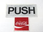 PUSH Enjoy Coca-Cola Machine Decal Sticker 6" x 5.5" Vintage 1980s