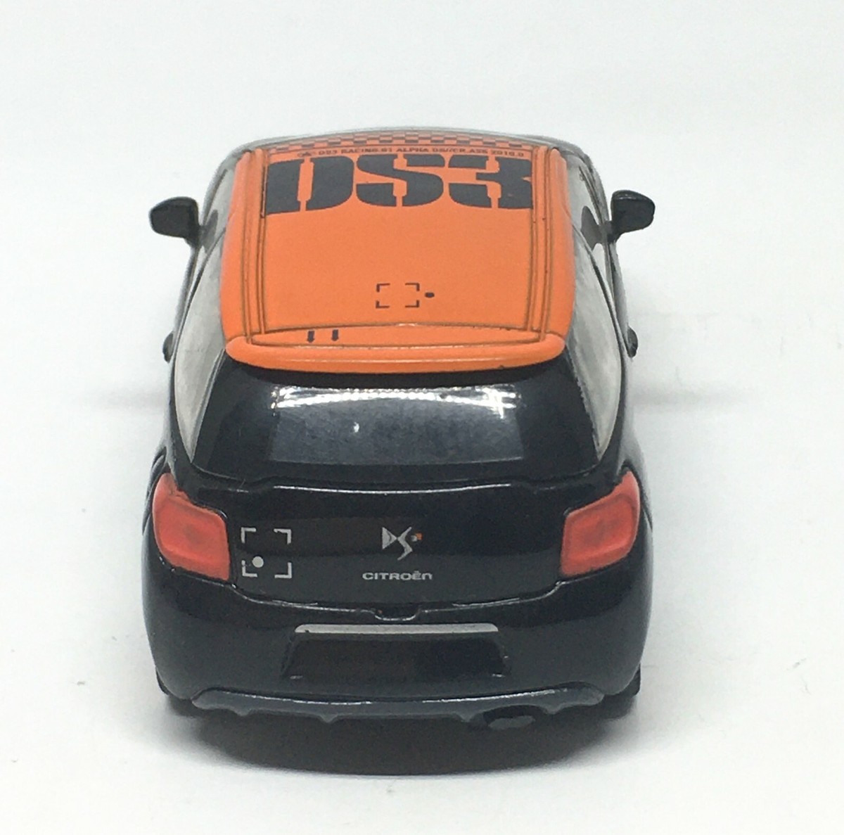 Norev Citroen DS3 Black - Orange Roof - Black Letters 1/64 (3