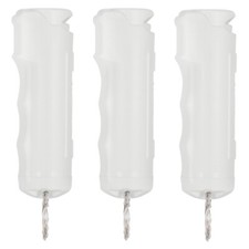 POLICE MAGNUM Keychain Pepper Spray Self Defense- 3 Pack .50oz White Flip Top OC