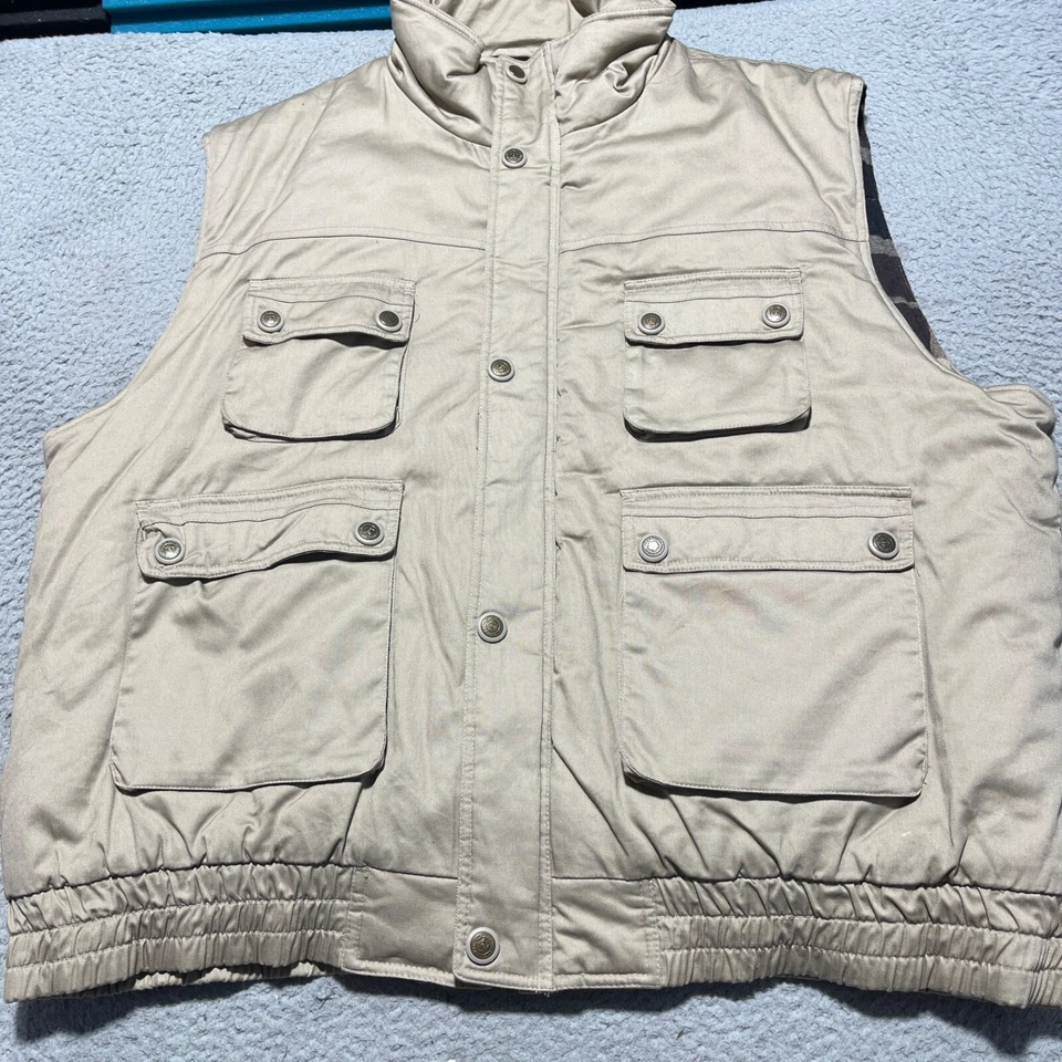 Field & Stream Gordon & Ferguson Vest Mens 3XL Tan Hunting Fishing Snaps Vintage - Image 2 of 4