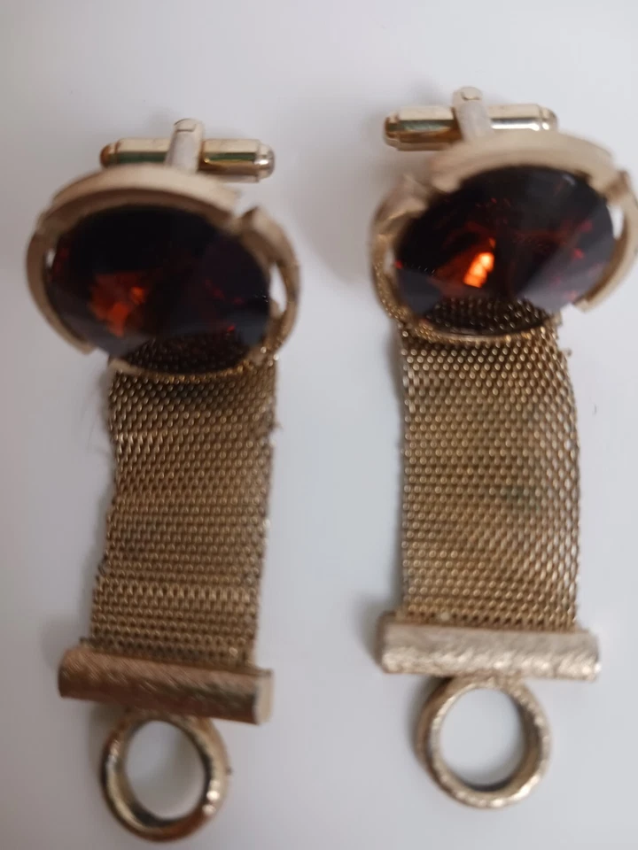 Gemelos envolventes de malla Dante vintage ámbar volcán Rivoli gemelos de vidrio Foto 2 de 4