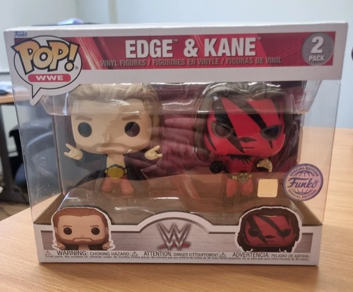 Funko Pop! Vinyl WWE Edge and Kane 2 Pack Special Edition Rare AEW Champion NEW