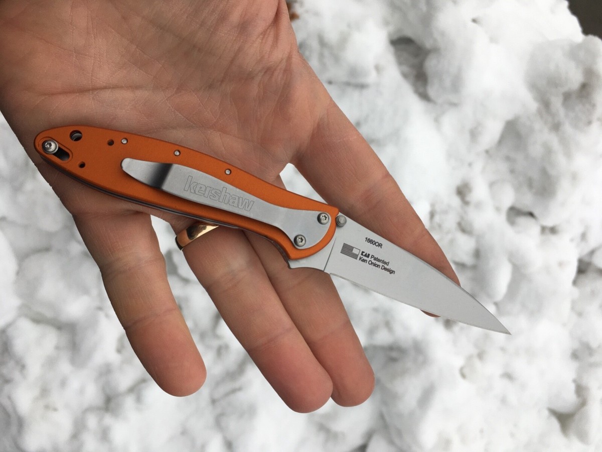 Kershaw 1660OR Ken Onion Leek Assisted Flipper Knife 3