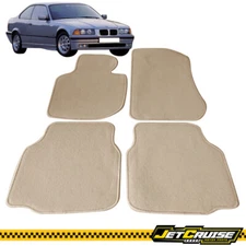 92-98 E36 3-Series Nylon Car Floor Mats Front Rear Beige Carpet Liner FOR: (BMW)