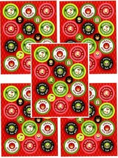5 Sheets Christmas Happy Holidays Seasons Greet Glitter Seal Scrapbook Stickers