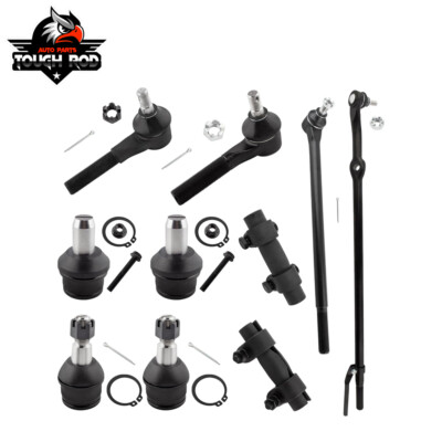 Complete Front End Suspension Kit For 1987-1997 Ford F-250/F-350 2WD - Ball Joints & Tie Rods (Set Of 10)