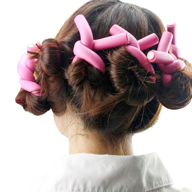 24x Soft Bendy Rollers Foam Hair Curlers Twist Salon Quality Curls