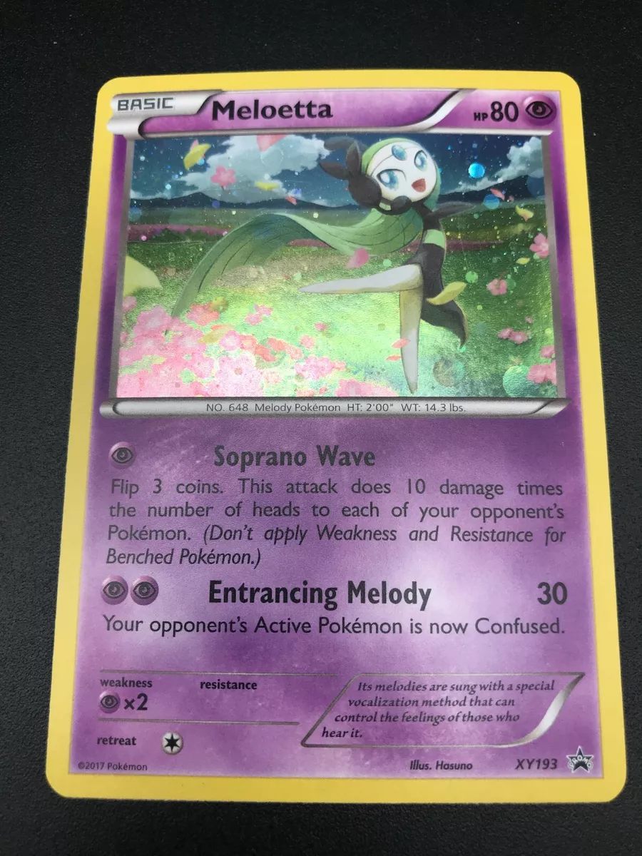 Pokemon Trading Card Game PROMO CARD: MELOETTA - XY193 - BLACK