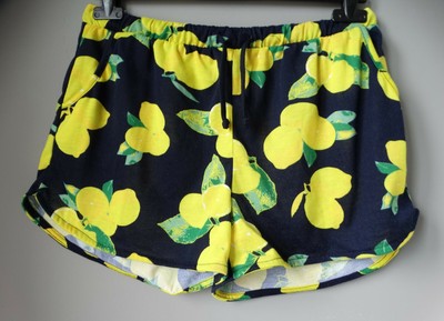 Shorts pantaloncini corti fantasia limone JEAN PASCALE taglia M L donna  leggeri | eBay