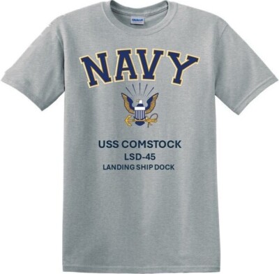 USS COMSTOCK  LSD-45* AMPHIBIOUS *NAVY EAGLE*SHIRT. OFFICIALLY LICENSED