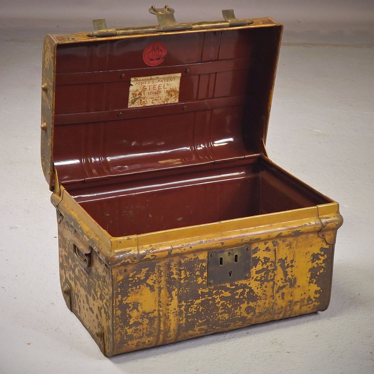 Rare Jones Bros. Triple Secure Trunk, Treasure Chest, Metal Box | eBay