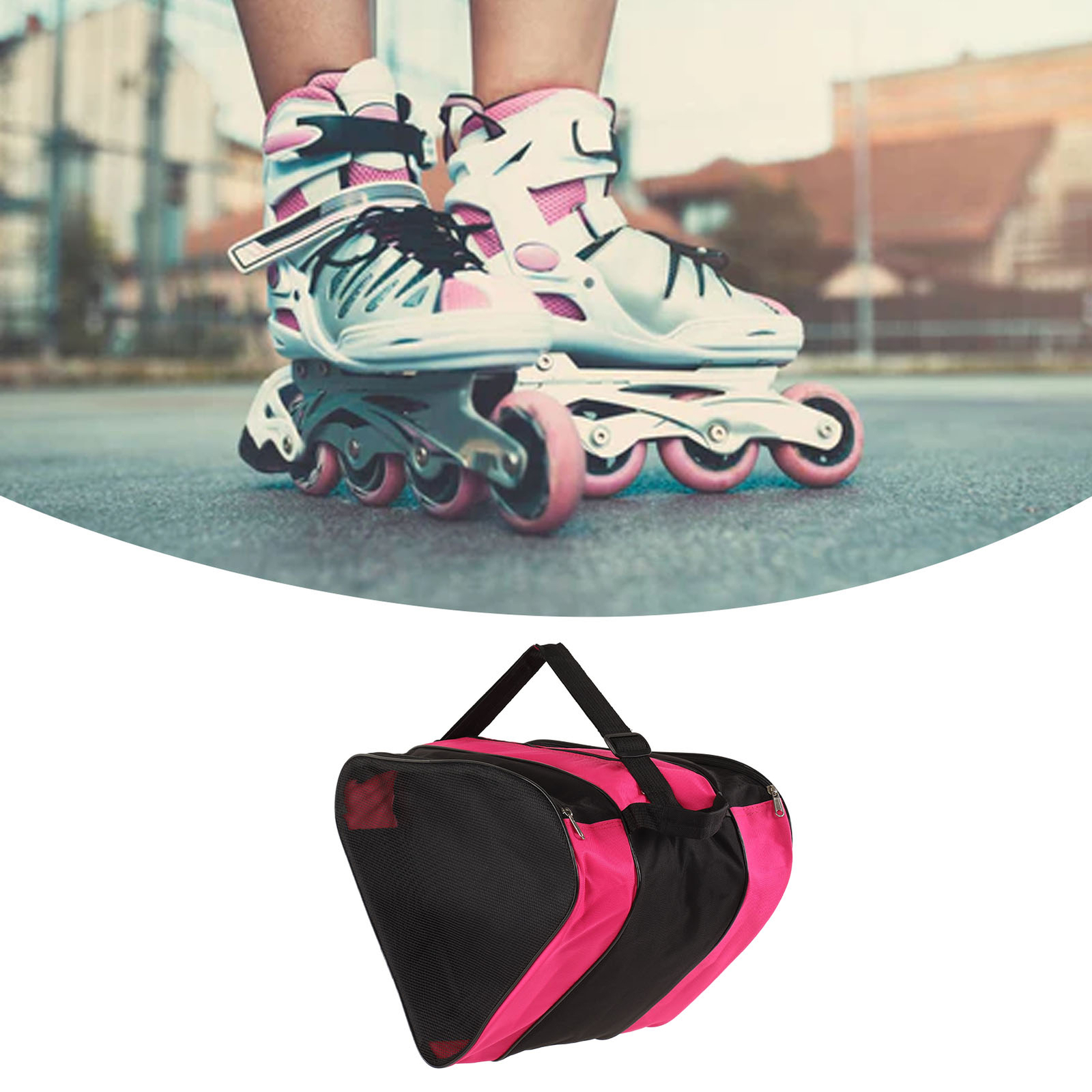 New Skates Bag Thickened 3 Layers Triangle Waterproof Roller Skates Bag