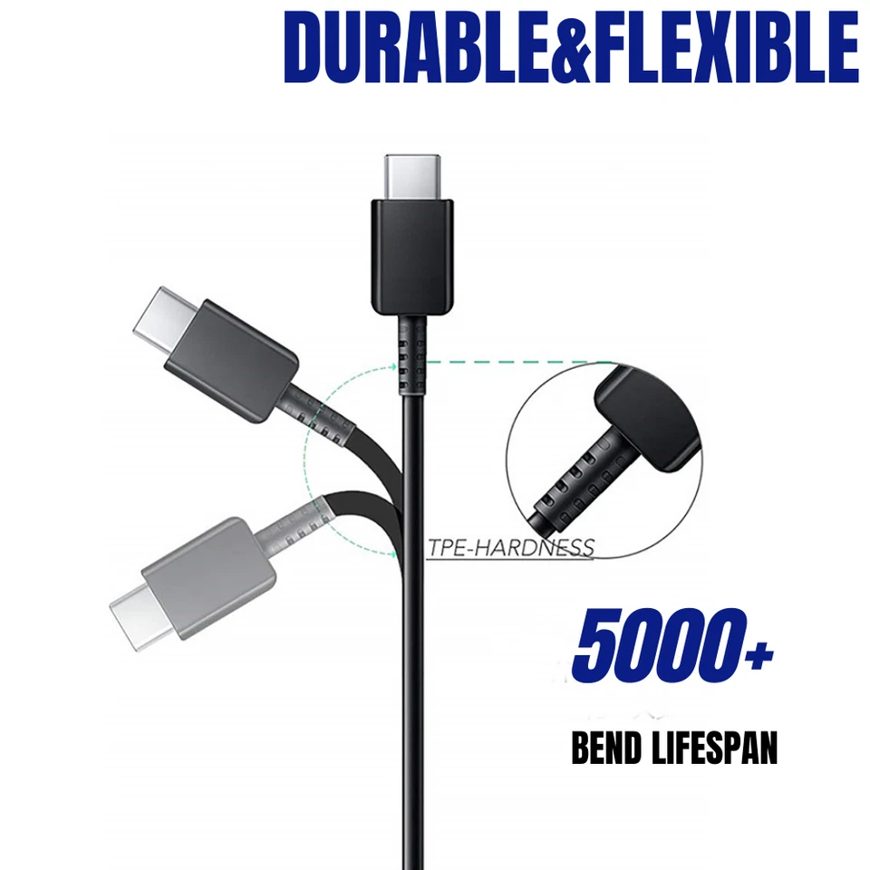 Venta al por mayor Lote a granel Cable USB Tipo C de 4 pies Cargador rápido para Samsung Android LG Cable Foto 3 de 4