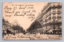 Antique PARIS Postcard Avenue Kleber Scene Early 20th Century to Cleveland OH